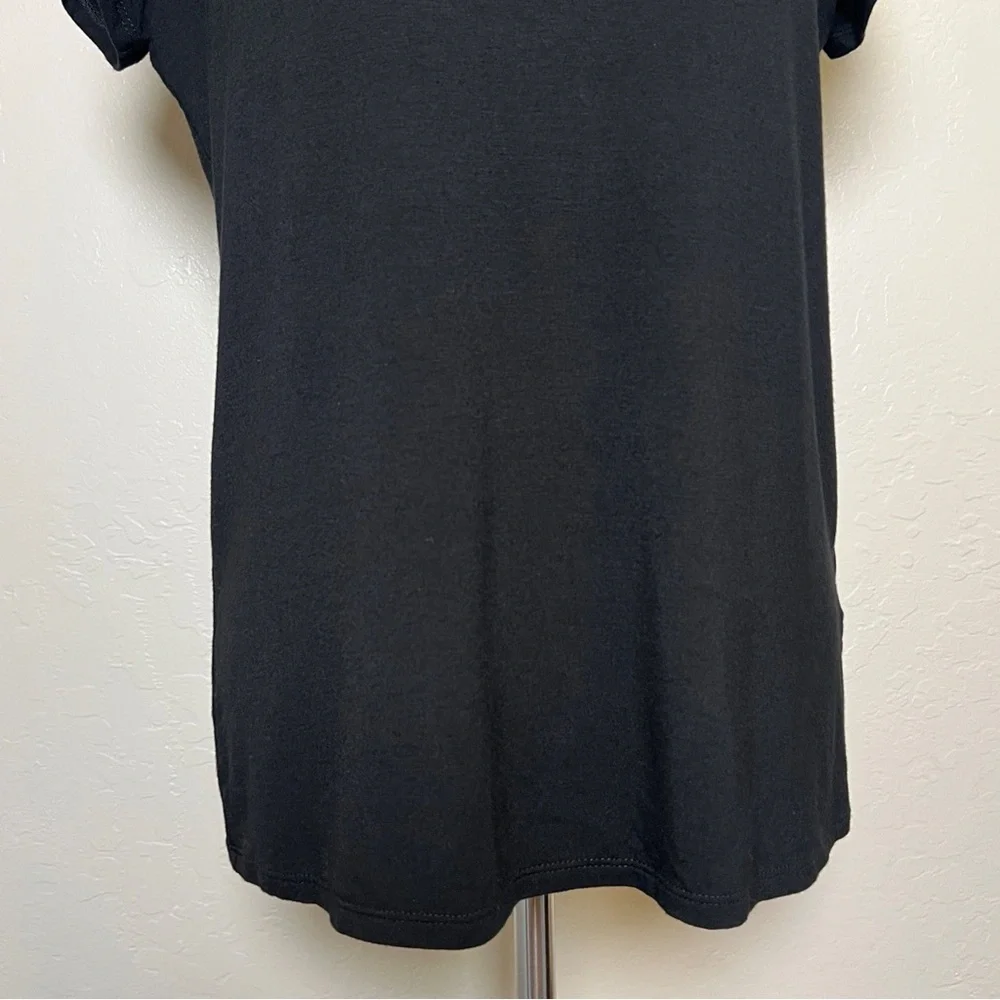 •SWING CONTROL• Petal Sleeve Jersey Knit Top in Black Size‎ S Golf Athleisure - Picture 6 of 12